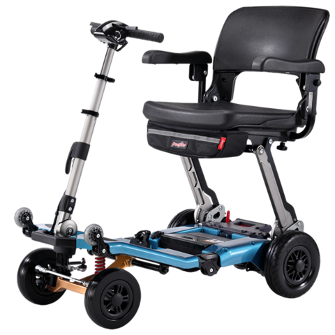 FreeRider USA-Luggie Super Plus 4-Folding Mobility Scooter-Heavy Duty Bariatric-360 lbs Weight Capacity
