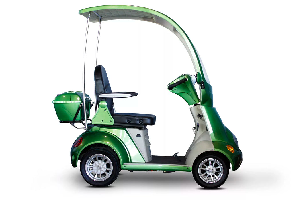 EWheels-EW-54 Sporty 4-Wheel Mobility Scooter w/ Canopy & Windshield-Heavy Duty 500 lbs Weight Capacity