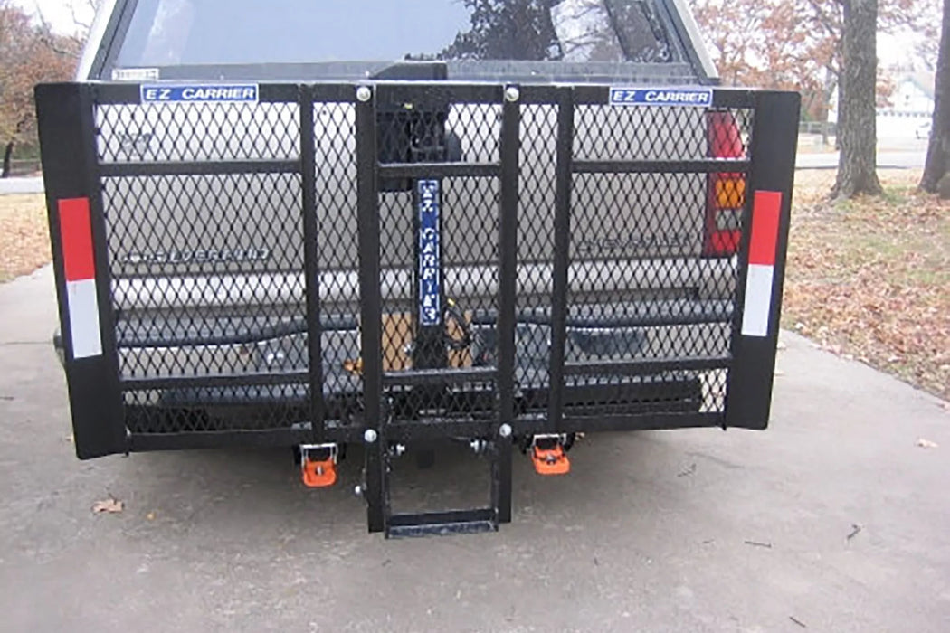 EWheels-EZ Carrier-All Steel Electric Lift-Hitch Mounted Scooter Carrier Rack for Vehicles