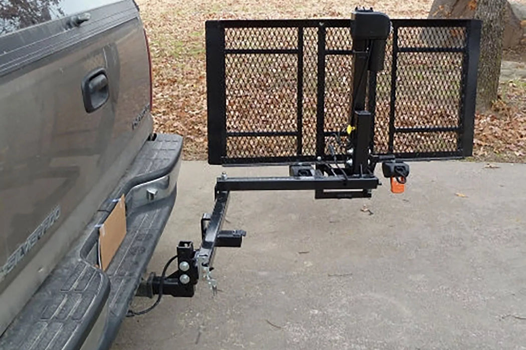 EWheels-EZ Carrier-All Steel Electric Lift-Hitch Mounted Scooter Carrier Rack for Vehicles