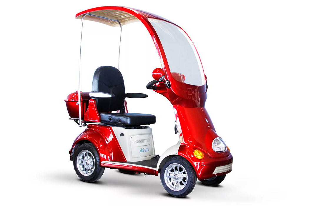 EWheels-EW-54 Sporty 4-Wheel Mobility Scooter w/ Canopy & Windshield-Heavy Duty 500 lbs Weight Capacity