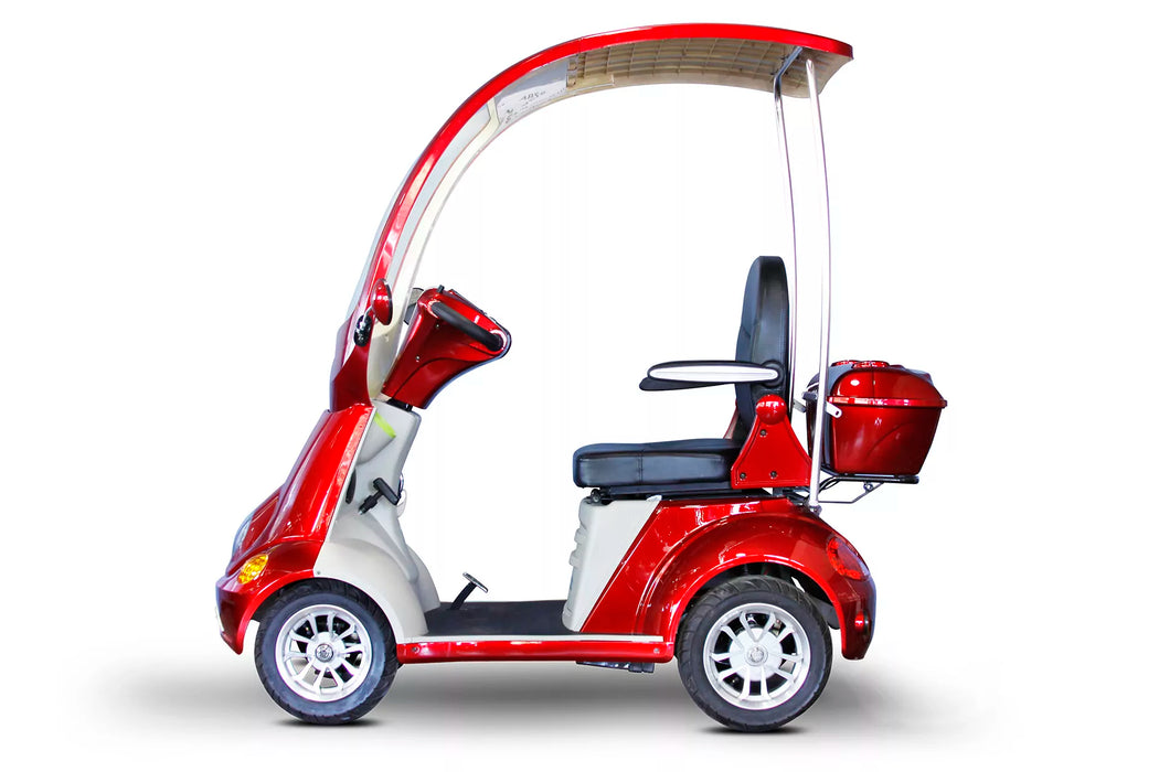 EWheels-EW-54 Sporty 4-Wheel Mobility Scooter w/ Canopy & Windshield-Heavy Duty 500 lbs Weight Capacity