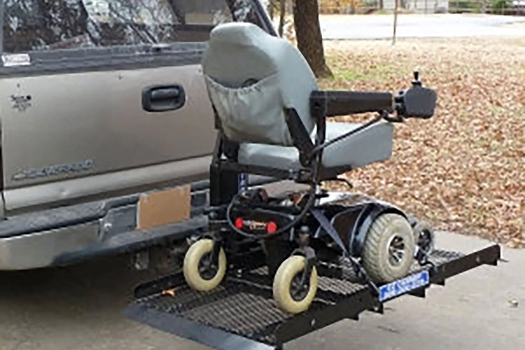 EWheels-EZ Carrier-All Steel Electric Lift-Hitch Mounted Scooter Carrier Rack for Vehicles