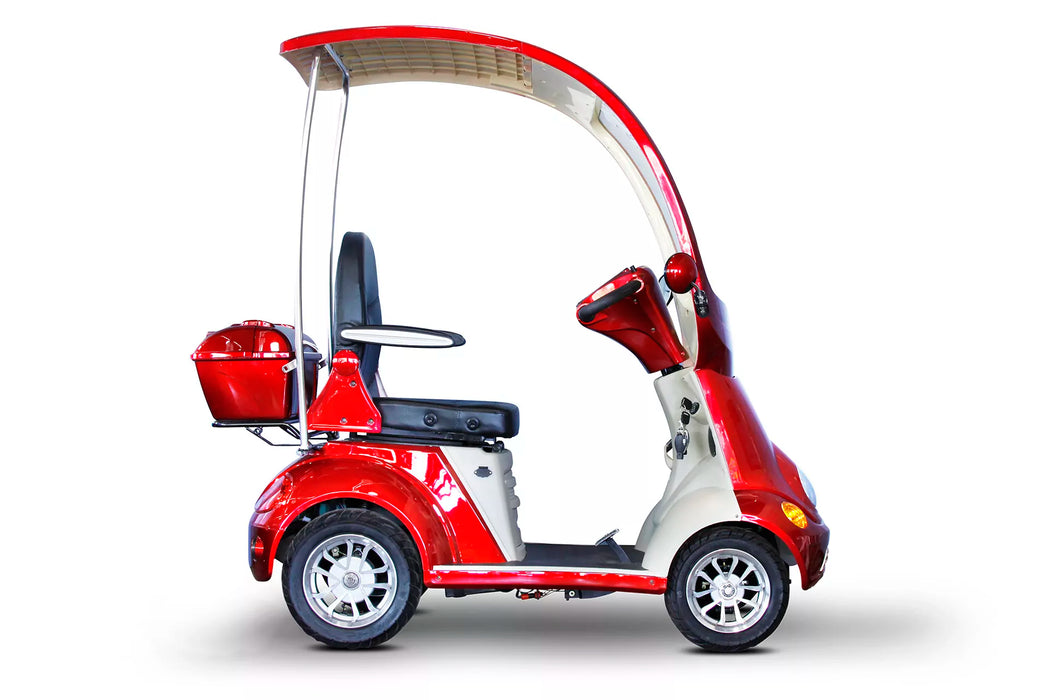 EWheels-EW-54 Sporty 4-Wheel Mobility Scooter w/ Canopy & Windshield-Heavy Duty 500 lbs Weight Capacity