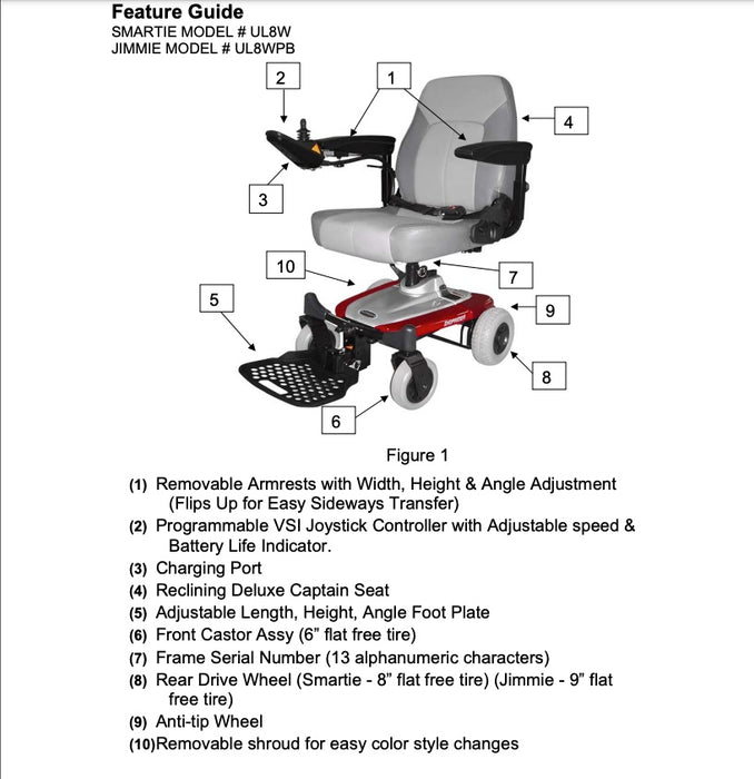 Shoprider-Smartie-UL8W-Power Chair-Power Wheelchair