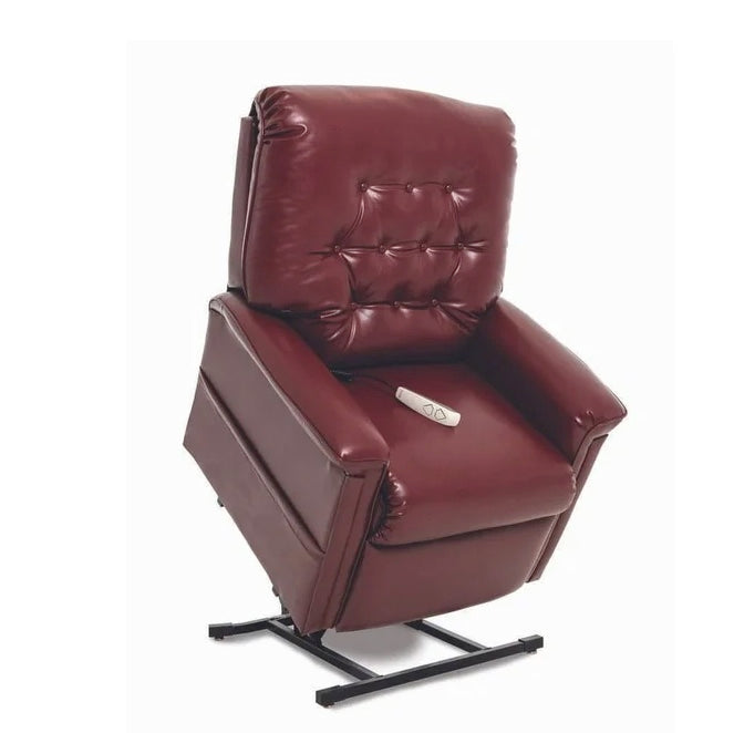 Pride Mobility-3 Position Lift Chair Recliner-Heritage Collection-Burgundy Faux Leather Without Casters-LC-358XL