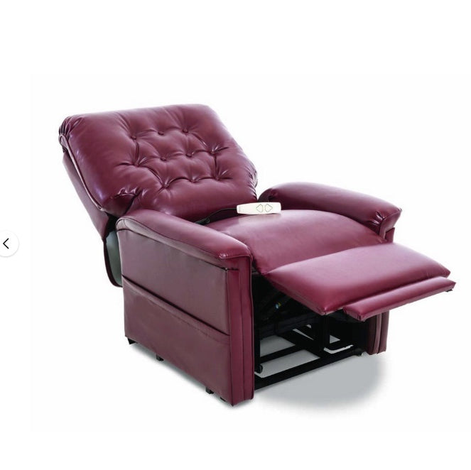 Pride Mobility-3 Position Lift Chair Recliner-Heritage Collection-Burgundy Faux Leather Without Casters-LC-358XL