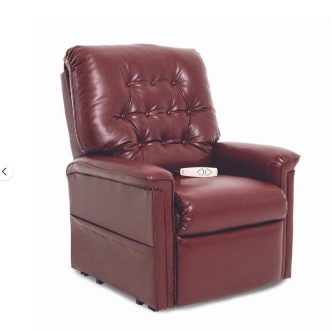 Pride Mobility-3 Position Lift Chair Recliner-Heritage Collection-Burgundy Faux Leather Without Casters-LC-358XL