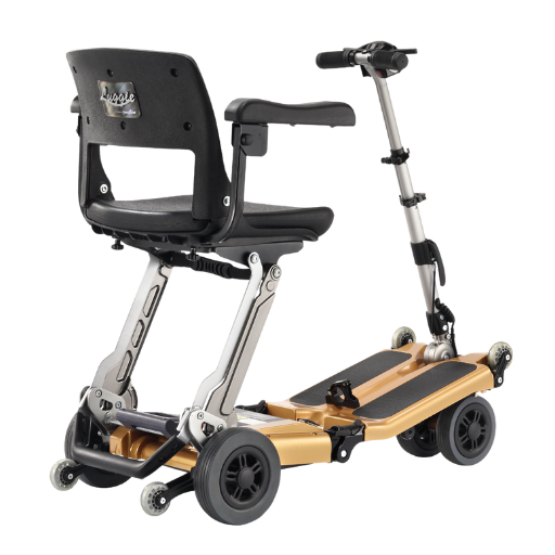 FreeRider USA-Luggie Golden Elite-Folding Mobility Scooter-Heavy Duty Bariatric-320 lbs Weight Capacity