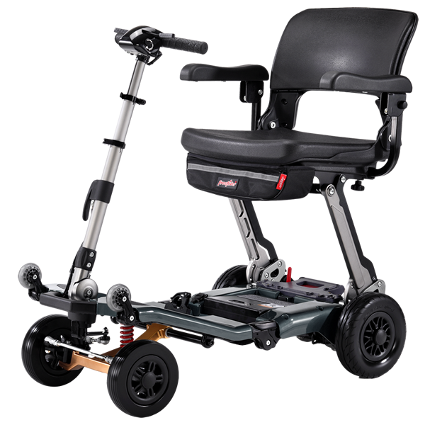 FreeRider USA-Luggie Super Plus 4-Folding Mobility Scooter-Heavy Duty Bariatric-360 lbs Weight Capacity