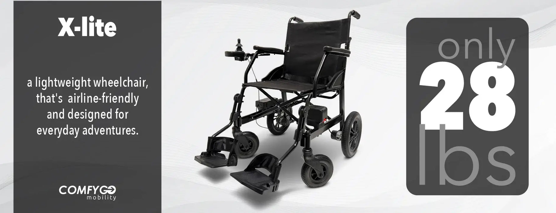 ComfyGO-X-Lite Ultra Lightweight Foldable Electric Wheelchair For Travel