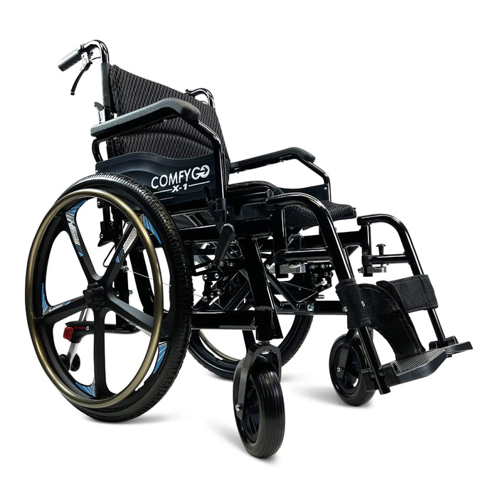 ComfyGO-X-1-Lightweight Manual Wheelchair With Quick-Detach Wheels