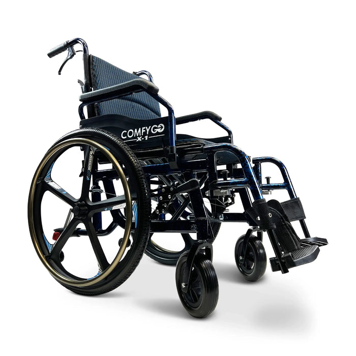 ComfyGO-X-1-Lightweight Manual Wheelchair With Quick-Detach Wheels