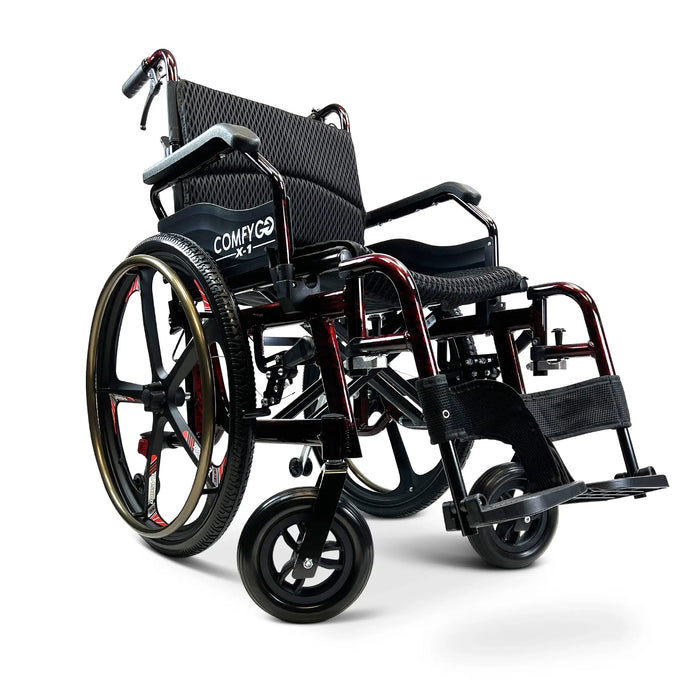 ComfyGO-X-1-Lightweight Manual Wheelchair With Quick-Detach Wheels