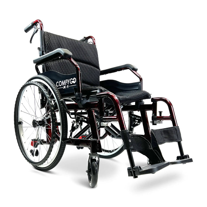 ComfyGO-X-1-Lightweight Manual Wheelchair With Quick-Detach Wheels